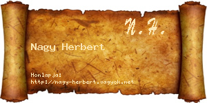 Nagy Herbert névjegykártya