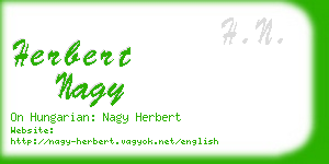 herbert nagy business card